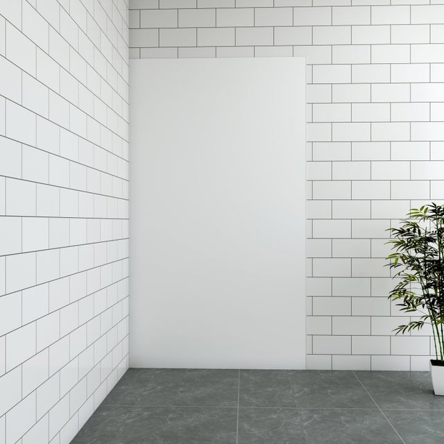Panneau Mural pour Douche en Aluminium, Blanc 80 x 210 cm - Habillage Mural Salle de Bain Étanche, Installation Rapide