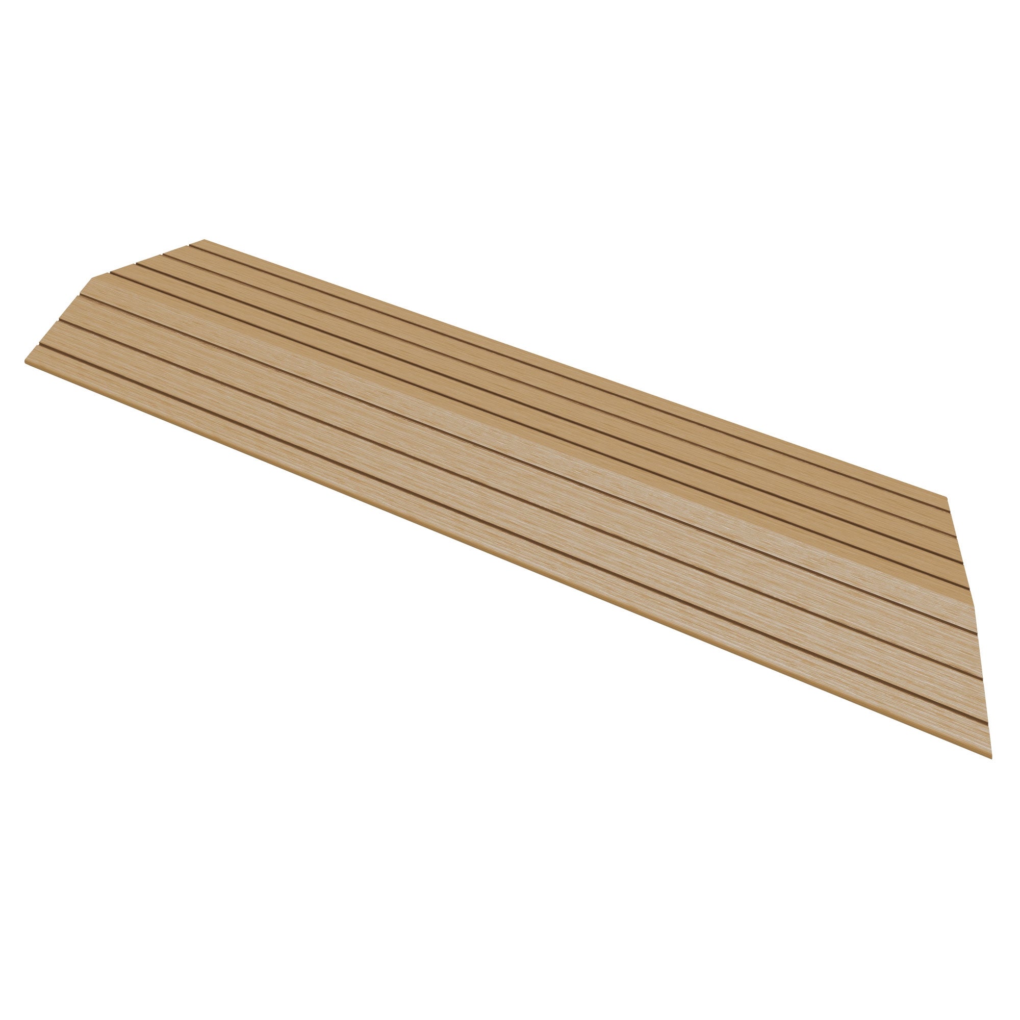 ML-Design listwa narożna prawo wpc teak 38x2x7,5 cm profil drewnopodobny ryflowany z odpływem wzmocniona baza system klik obróbka krawędzi