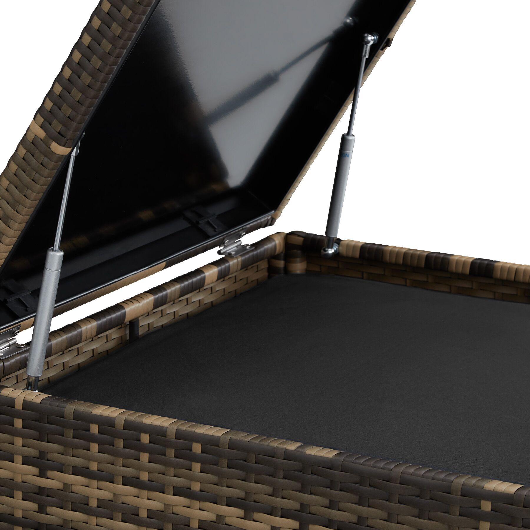 Tectake Salon de jardin en polyrotin Ostuni - marron naturel - 9