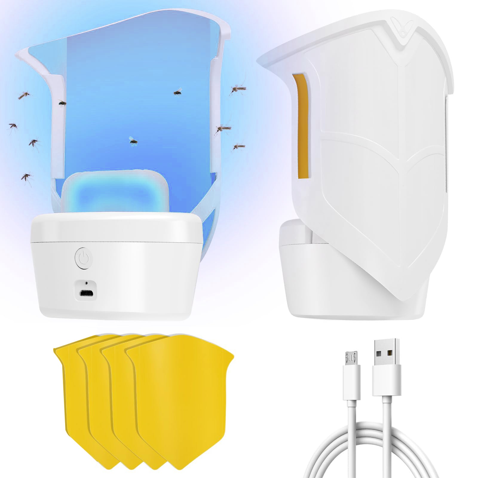 Piège à insectes volants 1 pièce, capteur d'insectes Rechargeable USB ...