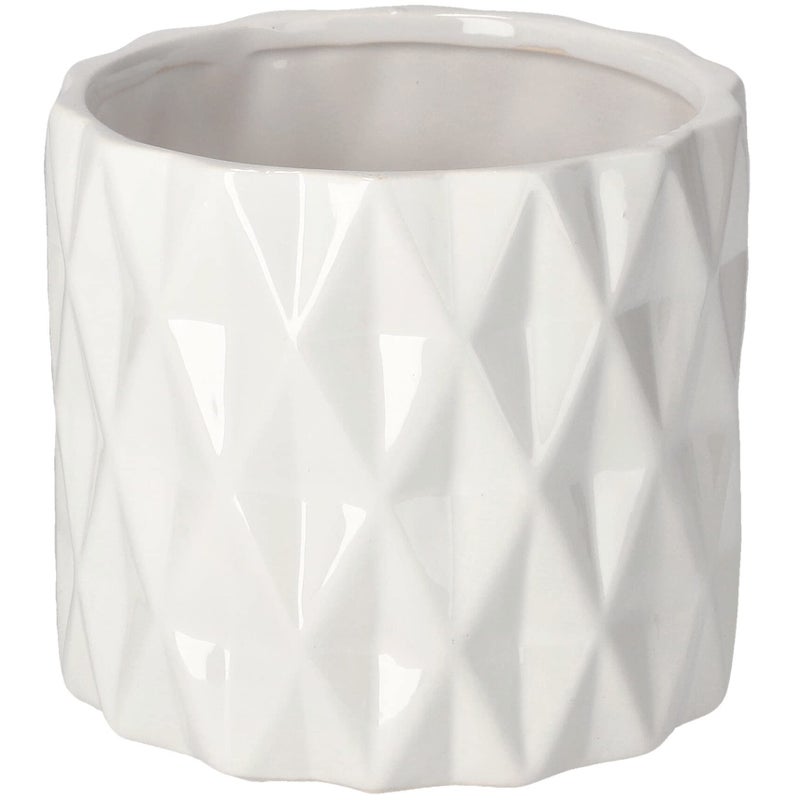 Doniczka ceramiczna donica ozdobna na kwiaty osłona cylinder czarna rośliny - KOTARBAU