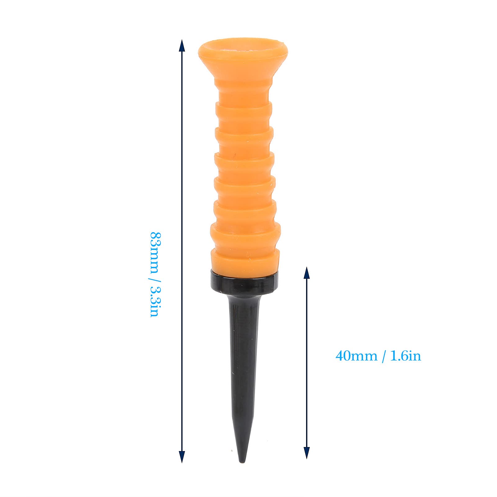 Tees de golf en plastique, tees de golf flexibles, tees de golf en caoutchouc souple, réduisent la friction et le tee d'entraînement à rotation latéra - 3