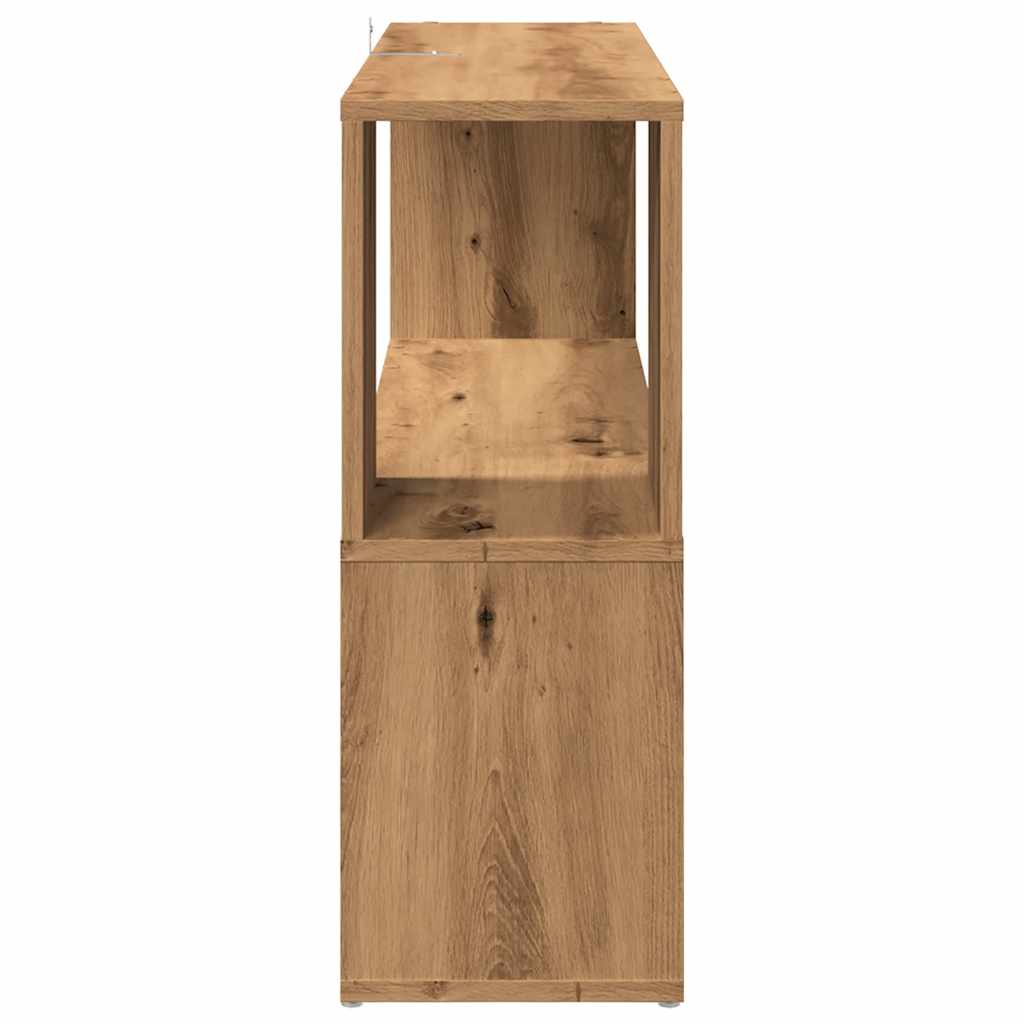 Bibliothèque pour Séjour en Bois Marron H. 63 x l. 100 x P. 24 cm - 5