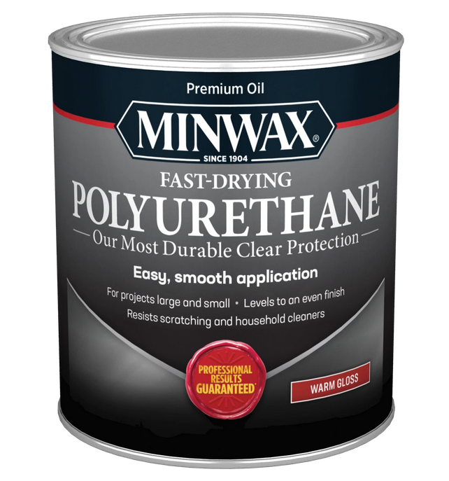 MINWAX FAST-DRYING POLYURETHANE GLOSS 236 ml lakier poliuretanowy do drewna szybkoschnący –bezbarwny, do wewnątrz