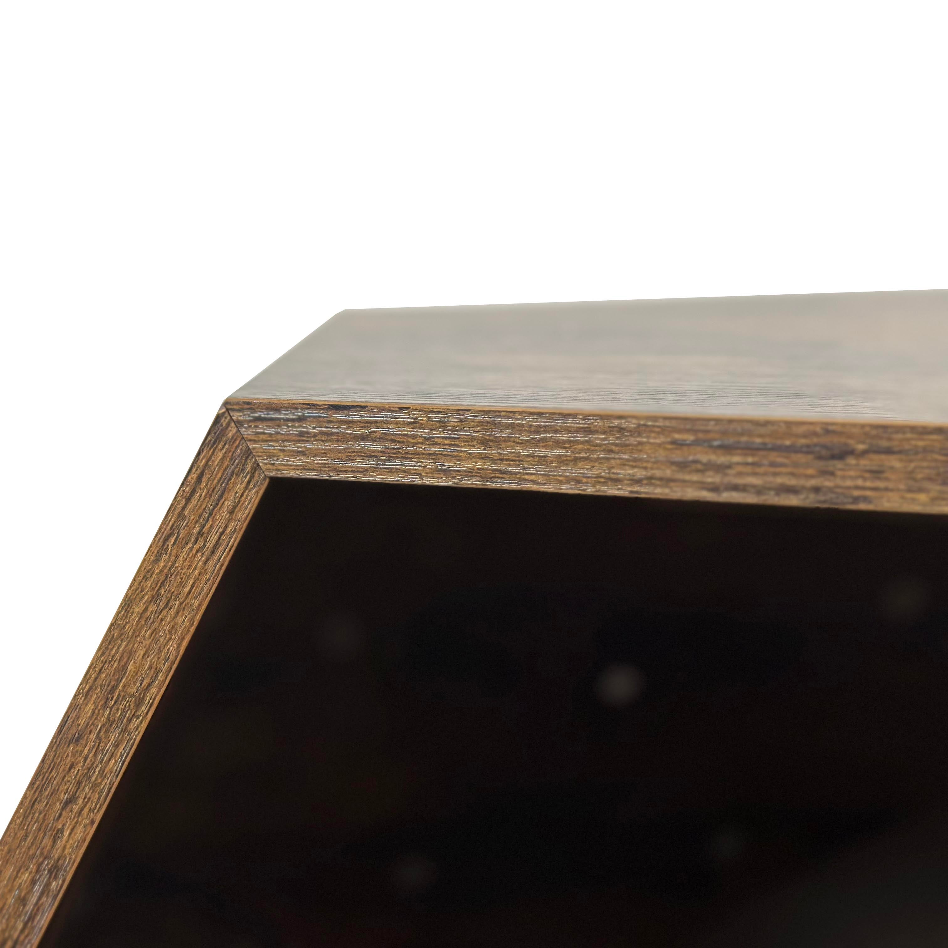 Wielofunkcyjny stolik boczny 66 cm - meble dla kotów, roślin i do salonu z brązowej płyty MDF - 8