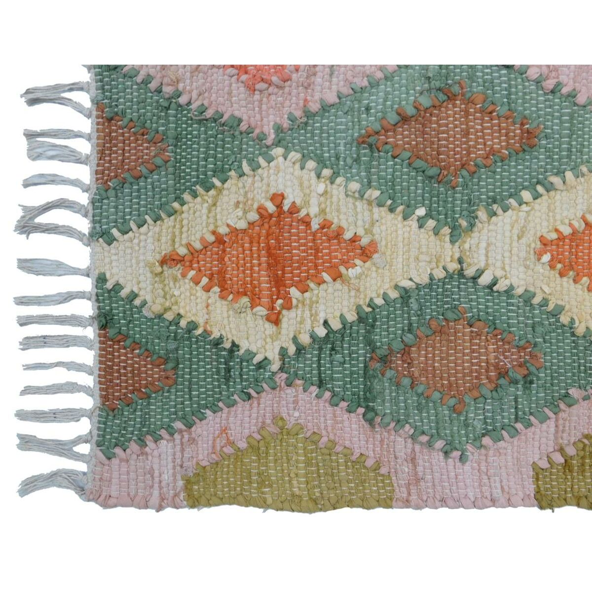 Alfombra dkd home decor gris amarillo multicolor rombos 160 x 230 x 1 cm