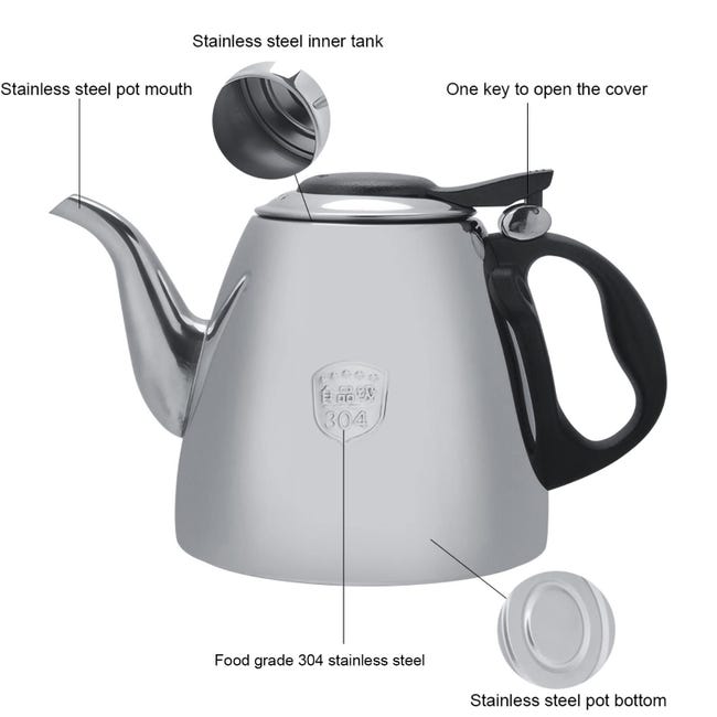 Bollitore Elettrico A Collo Di Cigno 1L – Acciaio Inox 304, 1000W, Per Caffè E Tè Con Controllo Preciso