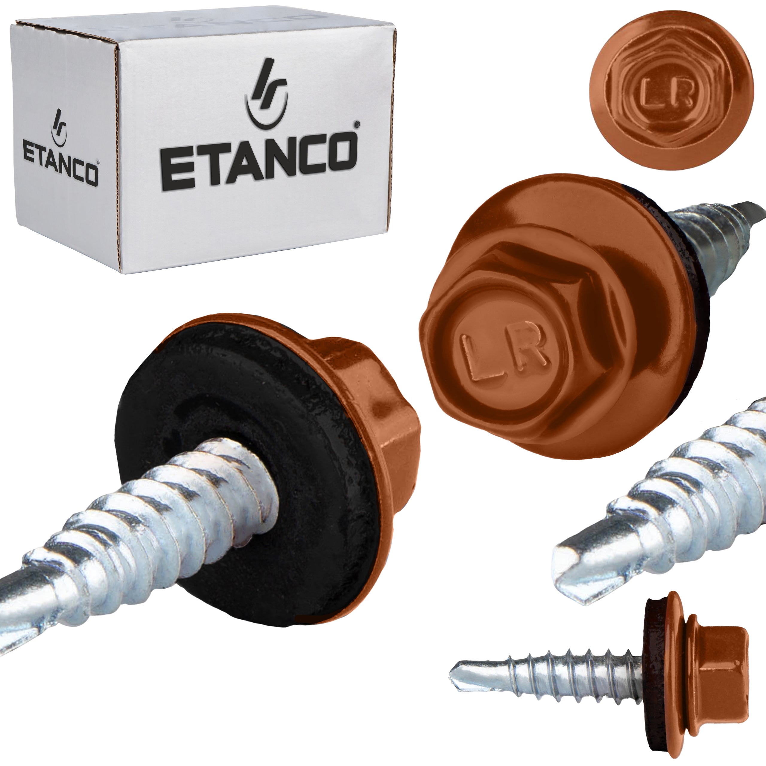 Wkręty farmerskie Etanco GTO2 4,8x20 mm RAL 8004 250szt