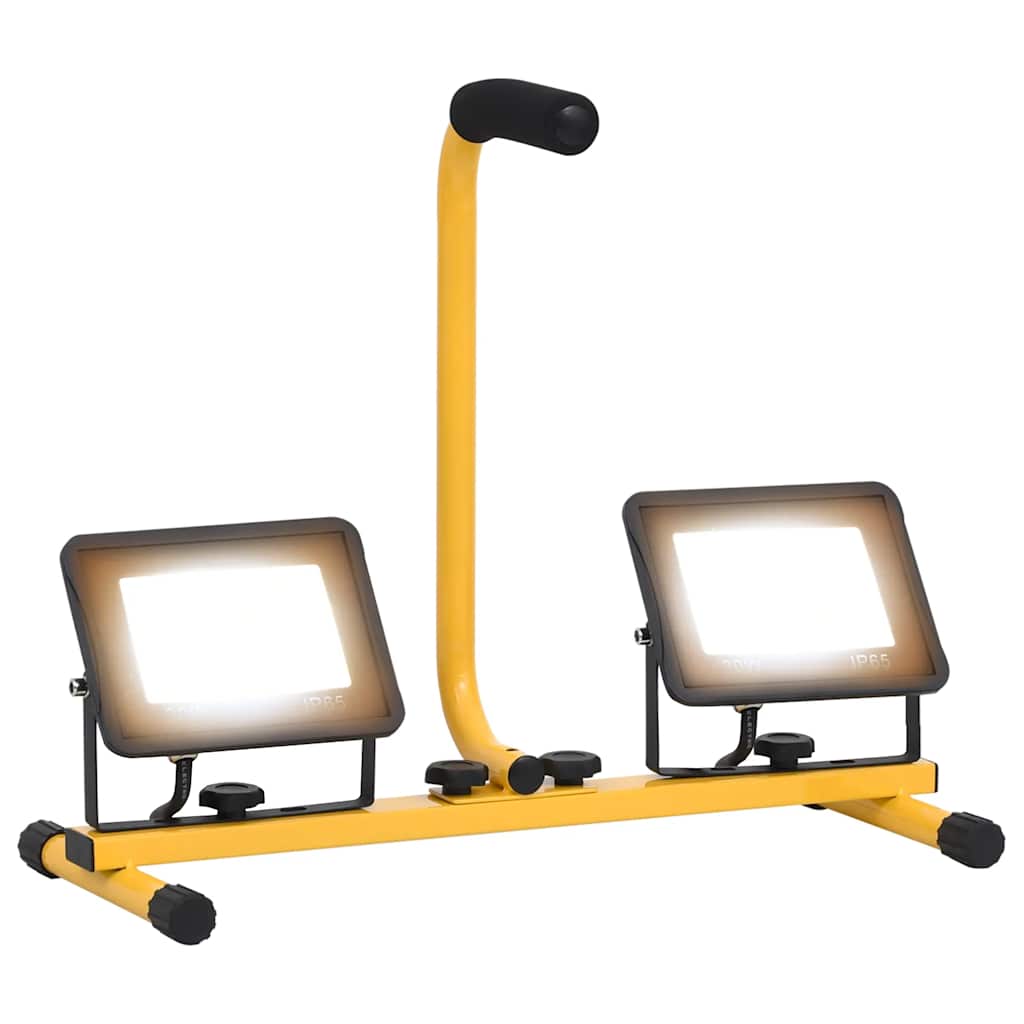 1x Faretto Da Cantiere A LED Da 30 W Con Treppiede Regolabile Proiettore Da Esterno Proiettore A Led Bianco Caldo 91281590
