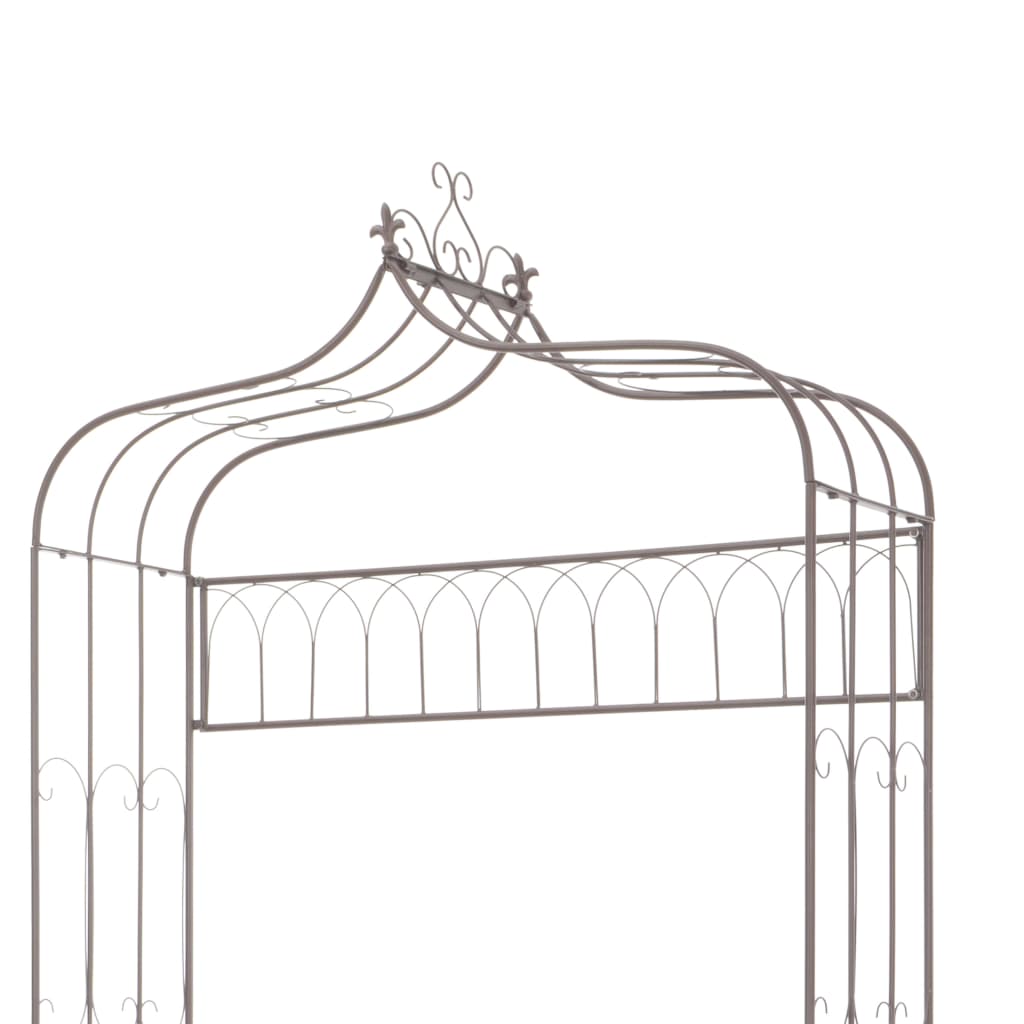 Panca da giardino mobili da giardino per esterni terrazza 122 x 43 x 220 cm ferro marrone antico 02_00112 02_0011218 - 4