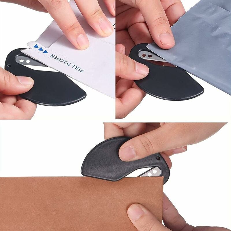 ZIJANG Lot De 20 Mini Ouvre-Lettres – Rapides, Sûrs Et Tranchants – Ouvre-Enveloppes Compact En Plastique Et Métal