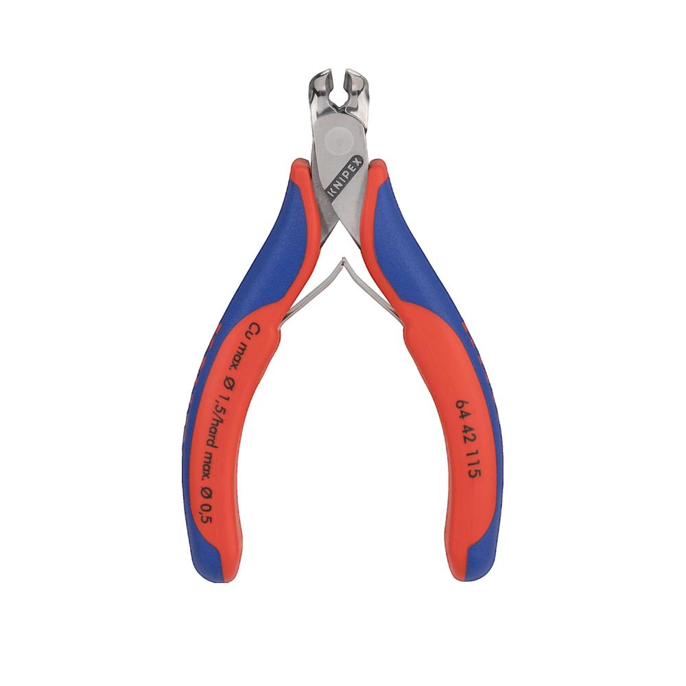 Szczypce tnące czołowe Knipex niebieskie i czerwone ergonomiczne ze stali specjalnej