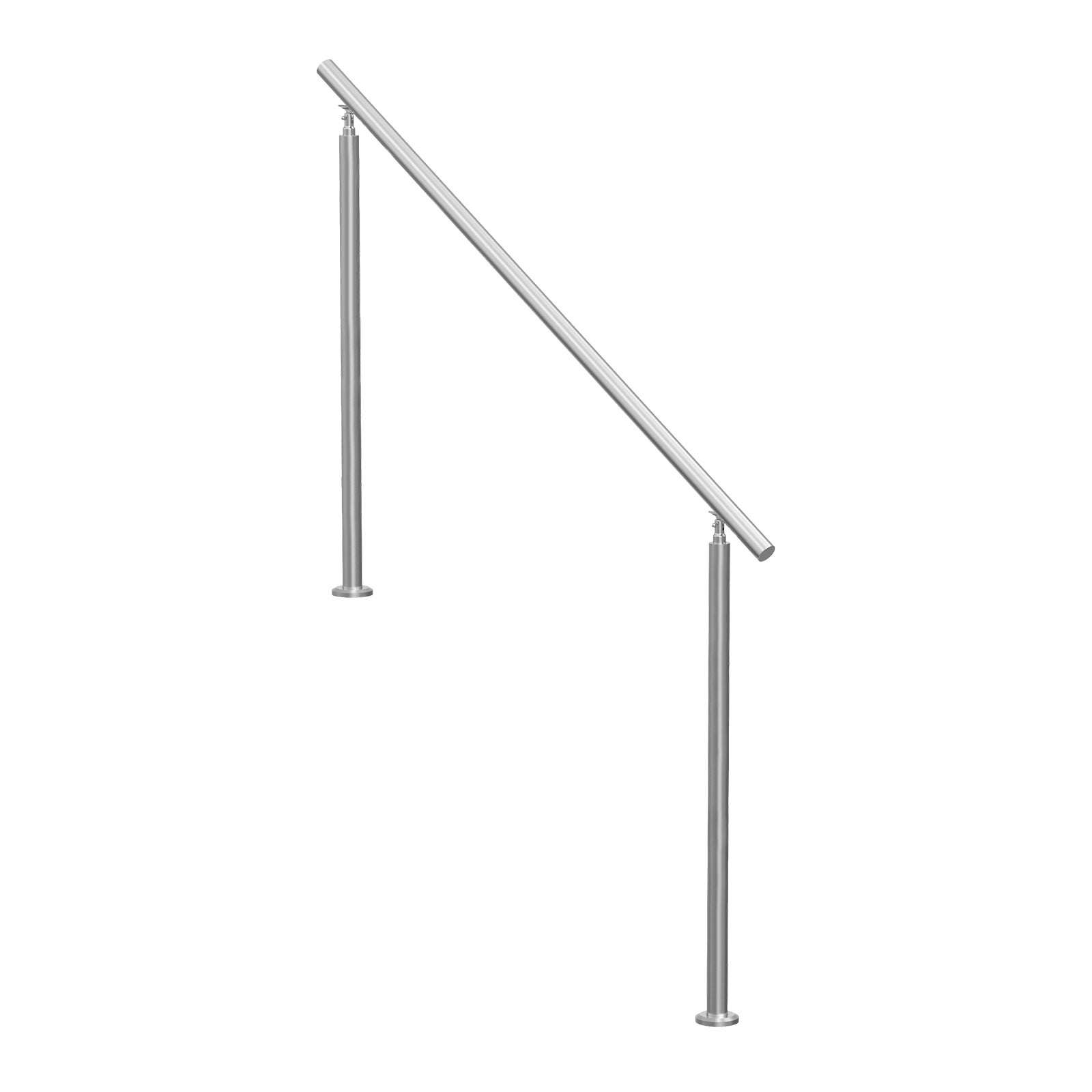 Rampe d'escalier extérieure,VEVOR ensemble de rampe d'escalier de 150 cm long avec kit montage,en acier inoxydable,adapté aux porches et terrasses - 9