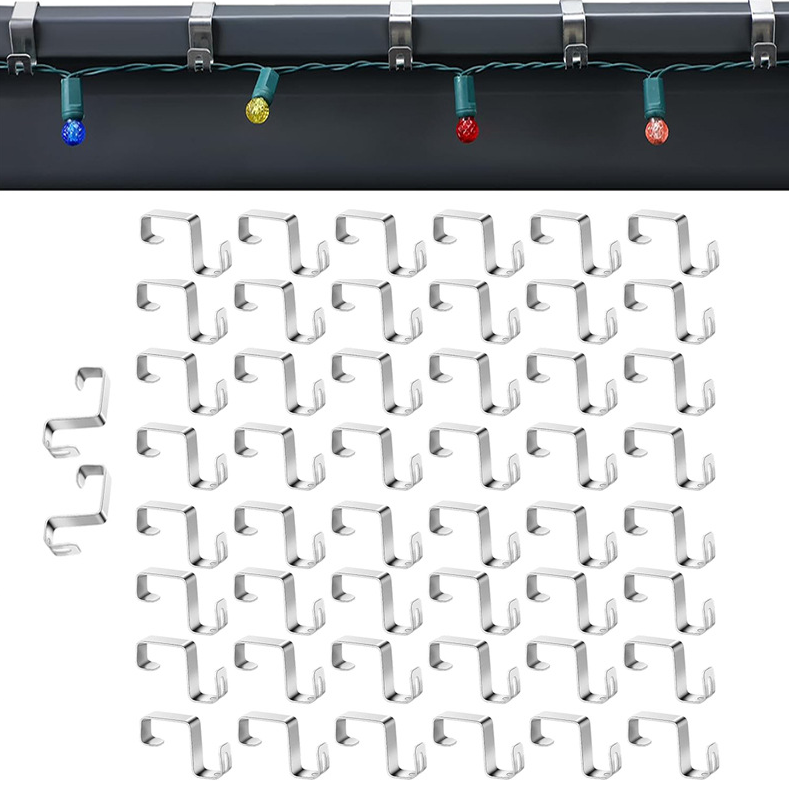 Lot de 20 pièces Noir Crochets à visser, Clips de guirlande lumineuse d' extérieur , Crochet de Suspension pour guirlandes lumineuses | Leroy Merlin