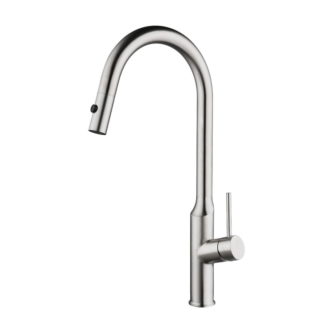 Bateria Kuchenna GranMaster - SYLORA stal szczotkowana, stal nierdzewna, wyciągana wylewka 1szt.