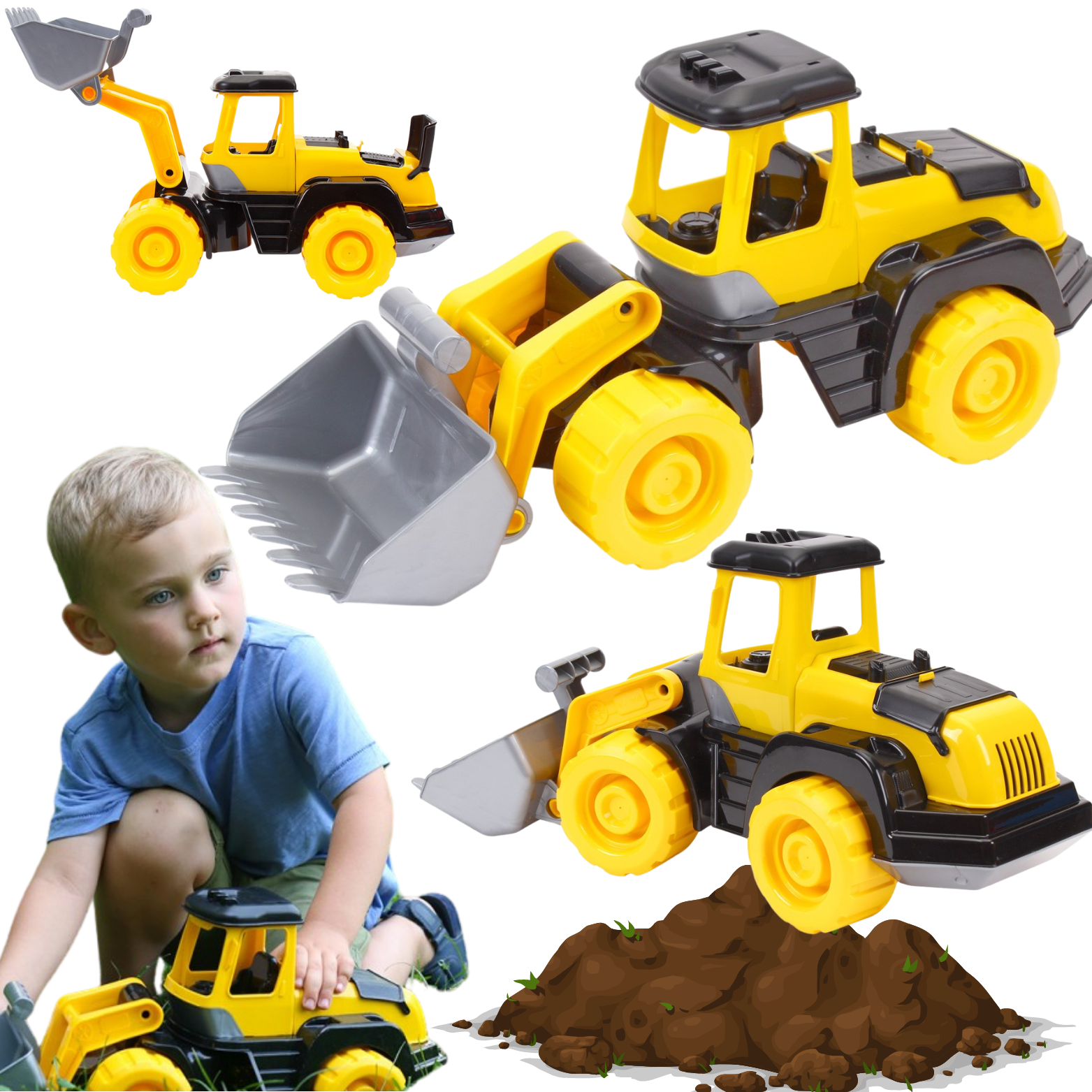 Traktor Koparka Budowlana Dla Dzieci 6887