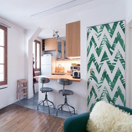 Pegatina de la puerta, puertas adhesivas decorativas y armarios rabes urban jungle, 204 cm x 83 cm