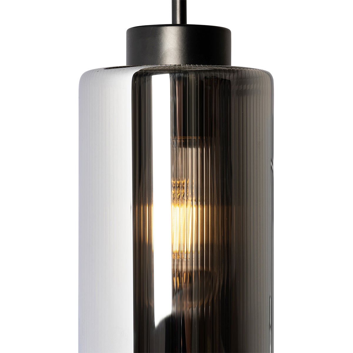 Lampada da parete smart nera con vetro fumé incl. WiFi ST64 - Laura - 4