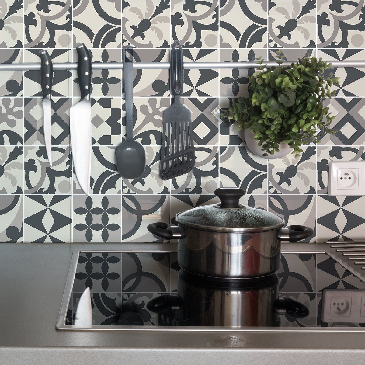 9 adesivi piastrelle di cemento azulejos irbori - Sticker adesivo - adesivi murali - 9stickers10x10cm - 3