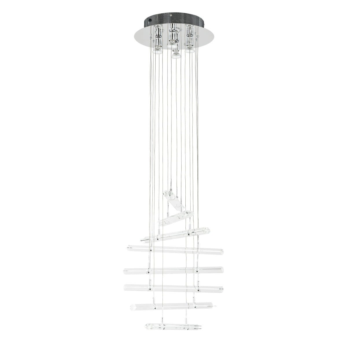 Lampa wisząca Spyro chromowana przezroczysty 20 x GU10 x 50W wym:120x45x45cm Italux