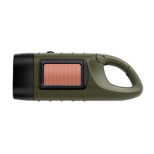 Lampe Torche Dynamo Solaire LED - Rechargeable à Manivelle - Extérieur Urgence