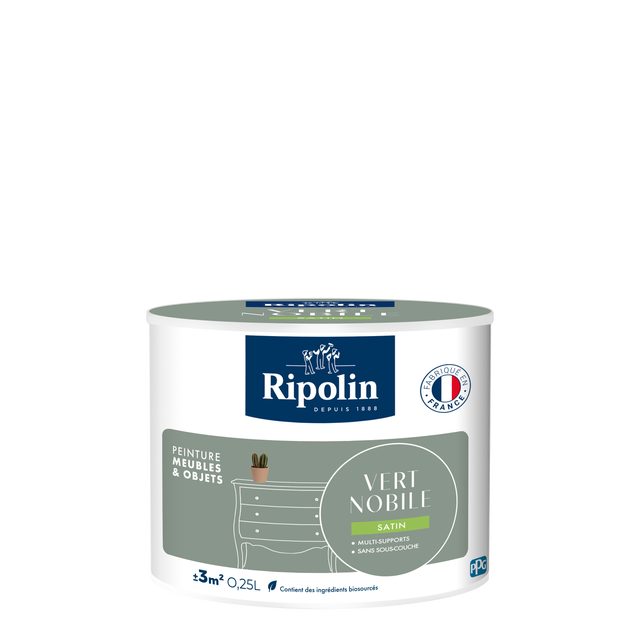 Peinture de relooking pour meubles & objets Satin Vert Nobile 0,25L