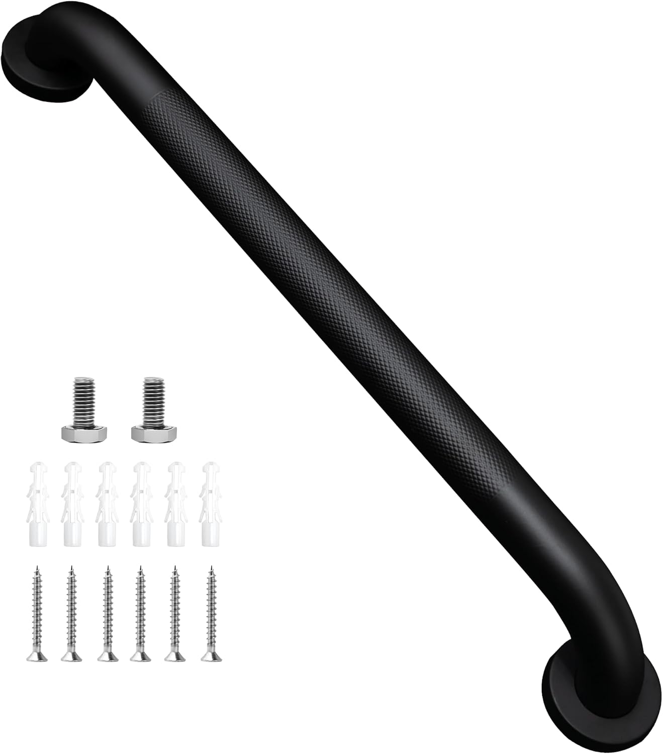 Uchwyt łazienkowy, uchwyt bezpieczeństwa dla osób starszych, uchwyt do wanny, 50 cm, czarny