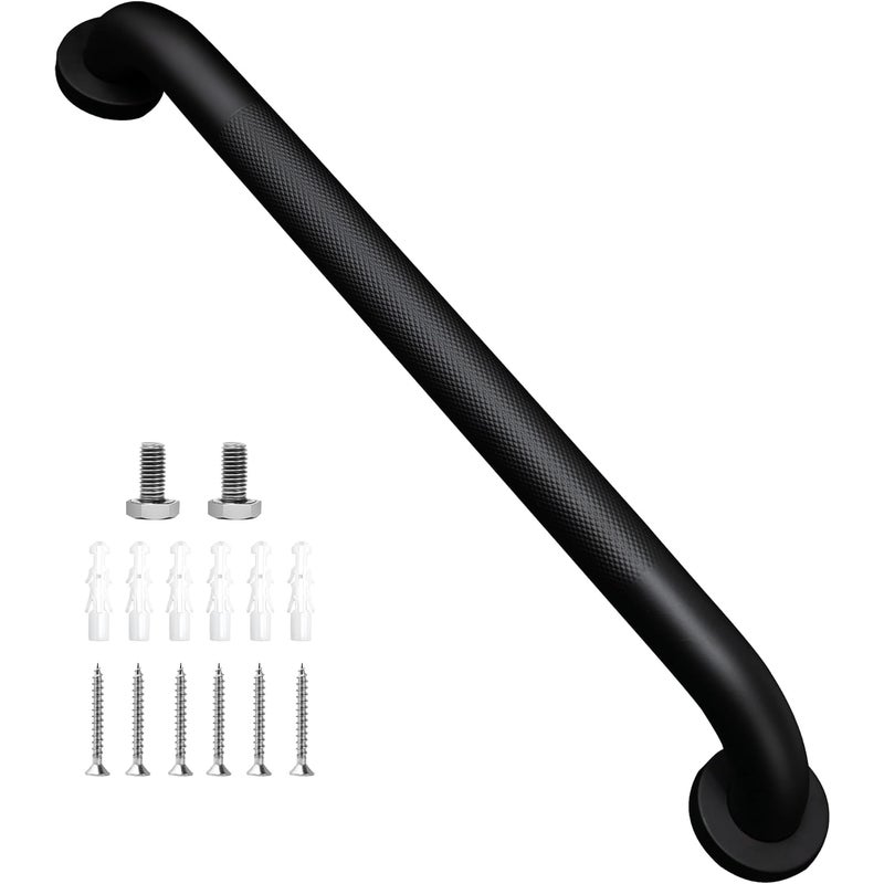 Uchwyt łazienkowy, uchwyt bezpieczeństwa dla osób starszych, uchwyt do wanny, 50 cm, czarny