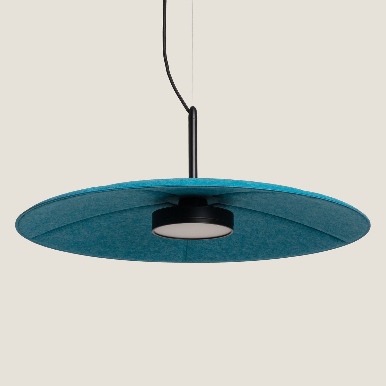 Lustre Suspension Acoustique LED 15W Feutre Otti-S, Bleu, Aluminium ...