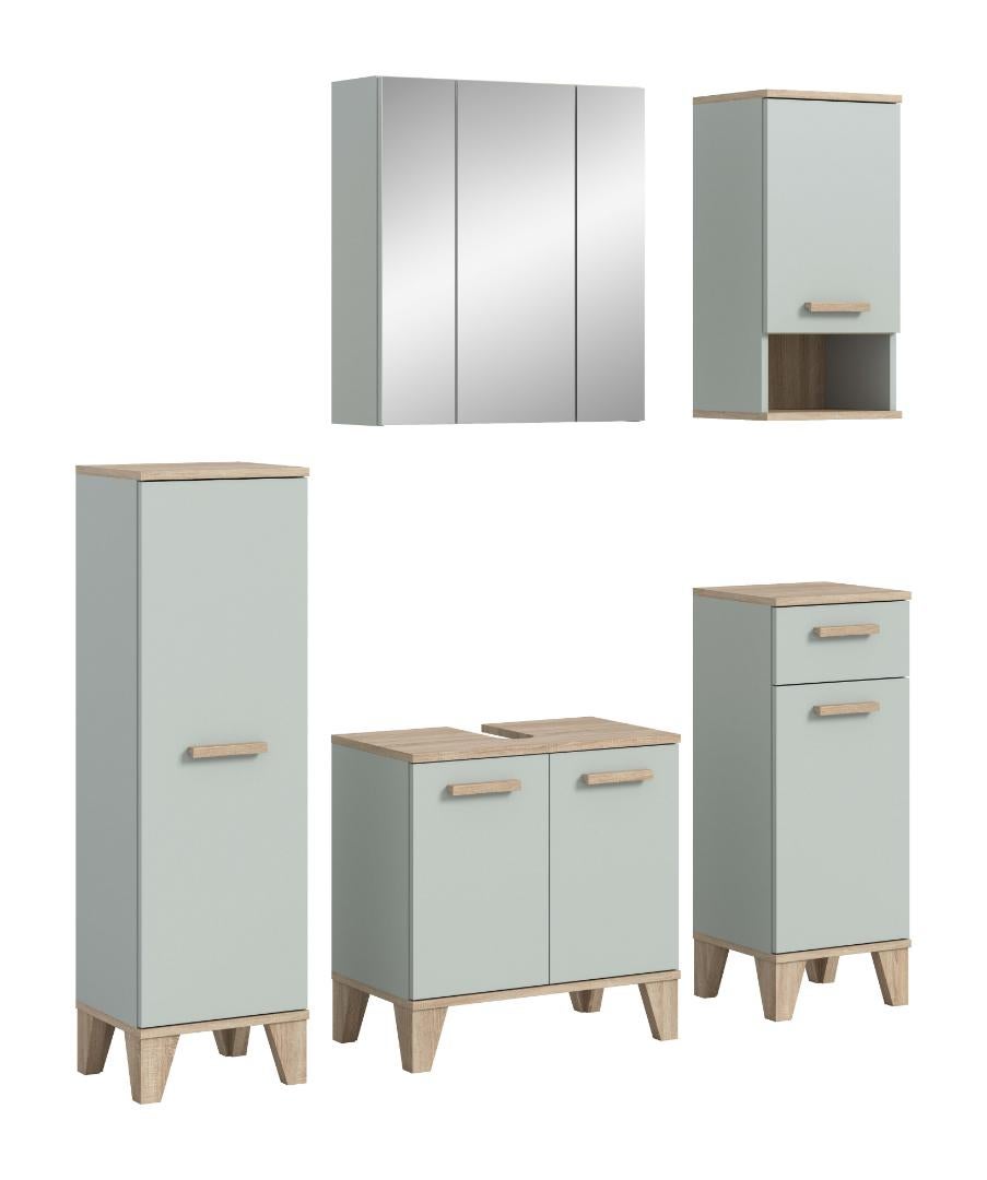 Star zestaw mebli łazienkowych 158 cm jasnozielone.