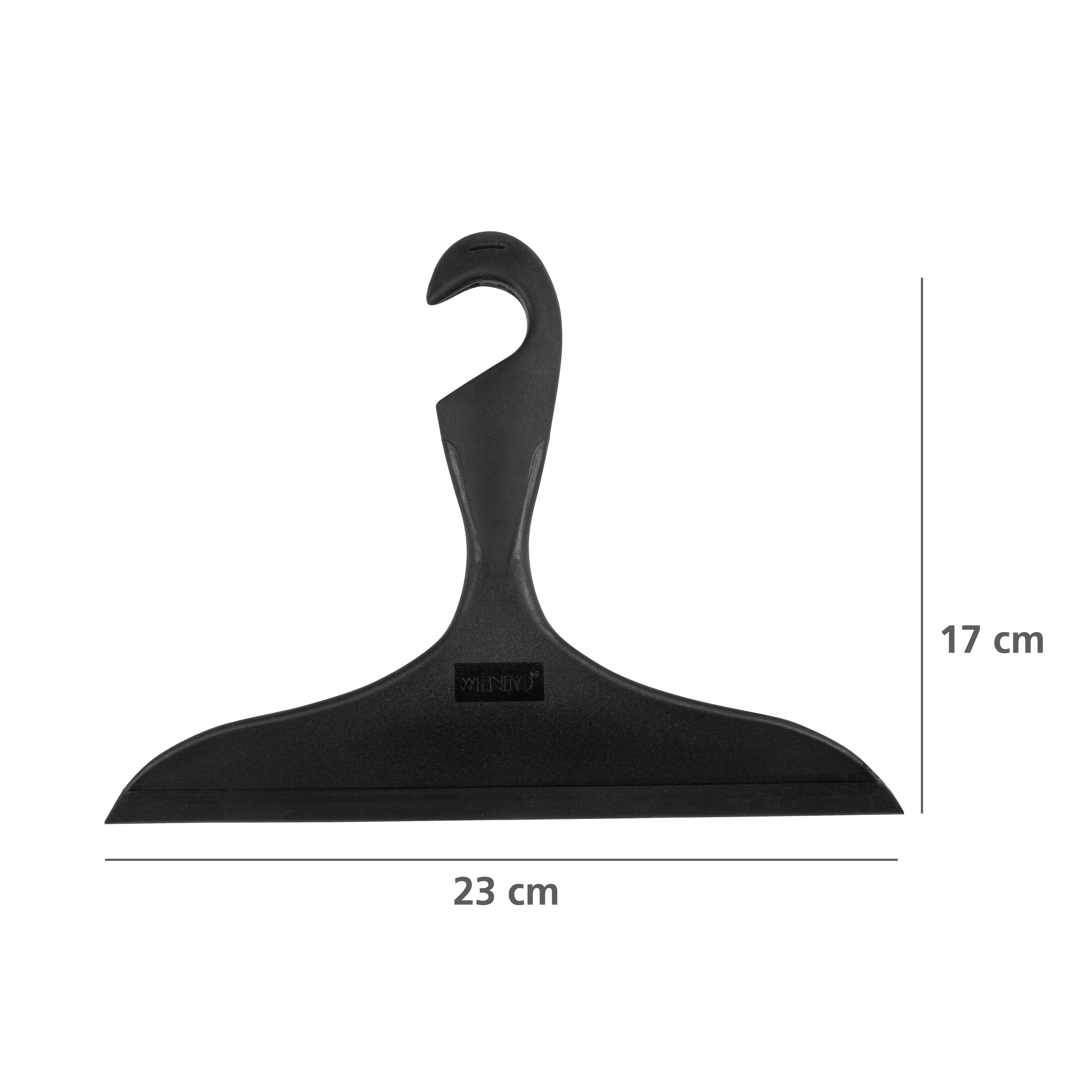 Raclette De Douche, Raclette Salle De Bain, Avec Crochet De Suspension, L23 Cm, Loano, Noir - 3
