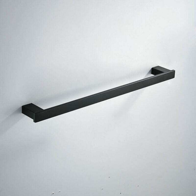 Wieszak na ręczniki do łazienki, stal nierdzewna, drążek na ręcznik 40 cm, czarny, BA8003B-40..DEBUNS
