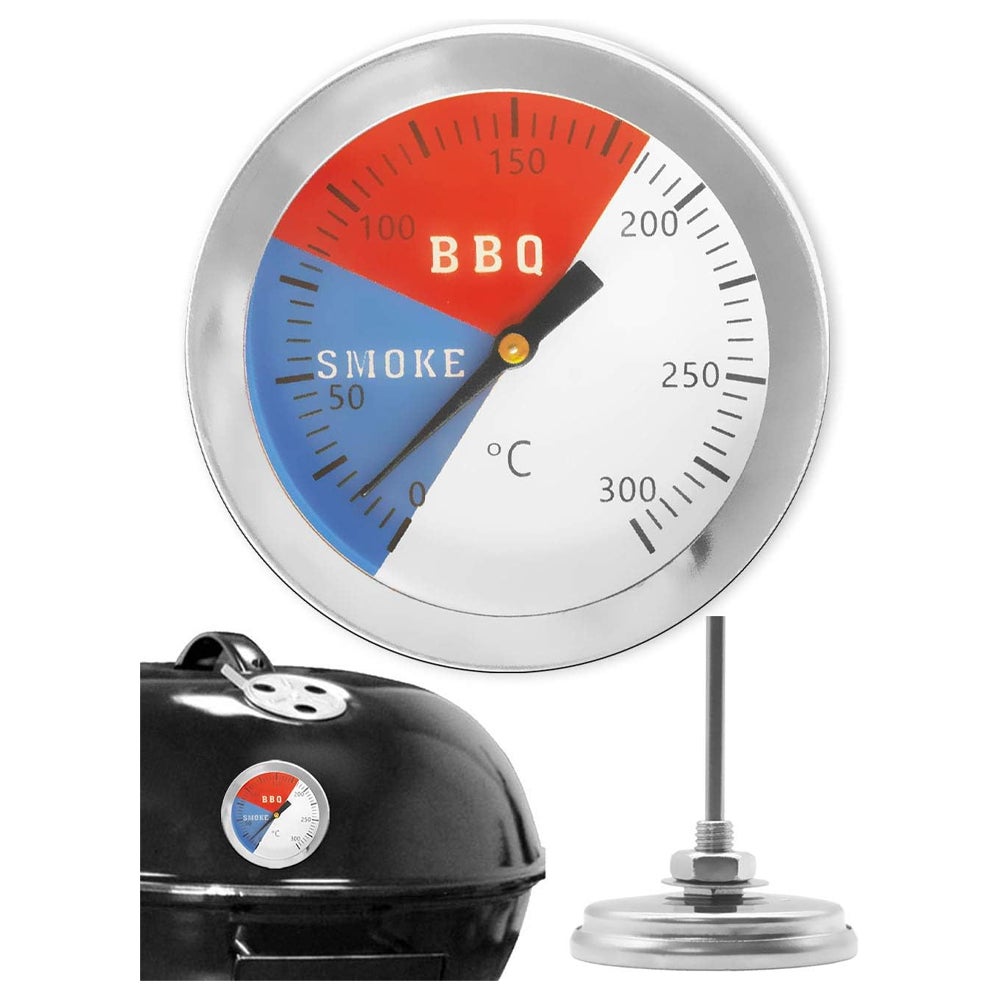 1 szt Analogowy termometr do grilla, wędzarni, patelni, Ø 5,2 cm, 0 °C - 300 °C