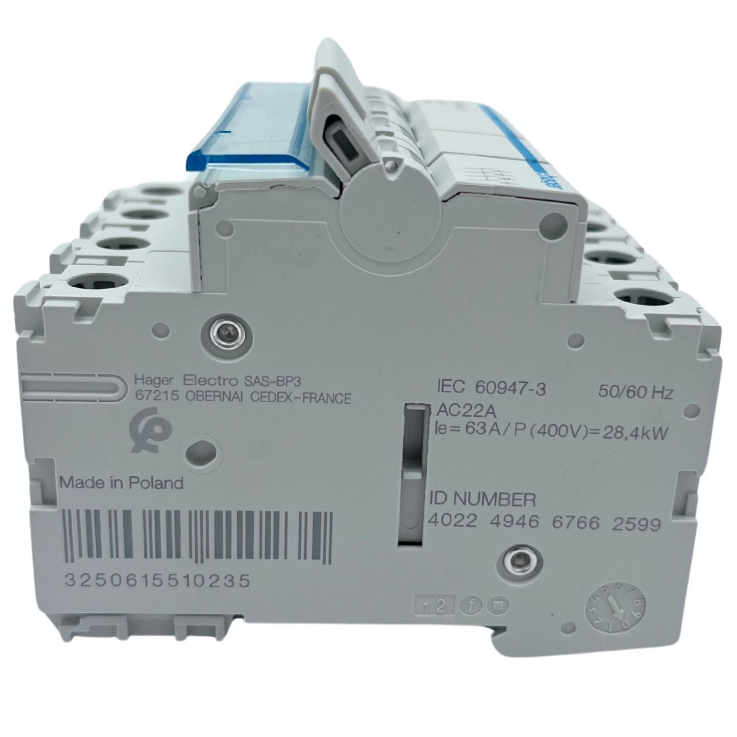 Hager - Interrupteur modulaire 4 pôles 63A - SBN463 - 2