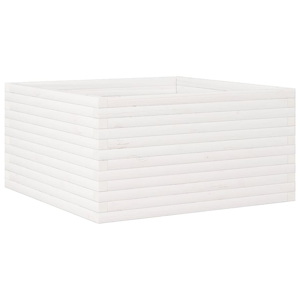 Novelty Jardinière Blanche Grand Format - Résine Mat Avec Plateau - Pot Pour Plantes Herbes - Fabriqué USA