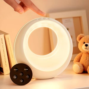 FOMYHEARD Lampada da Comodino Senza Fili Touch Dimmerabile, 5 Modalità 256 RGB e Blanco Cálido Luce Notturna Bambini Neonato, Lampade da Tavolo Ricaricabili USB con Timer, LED Lampada Camera da Letto
