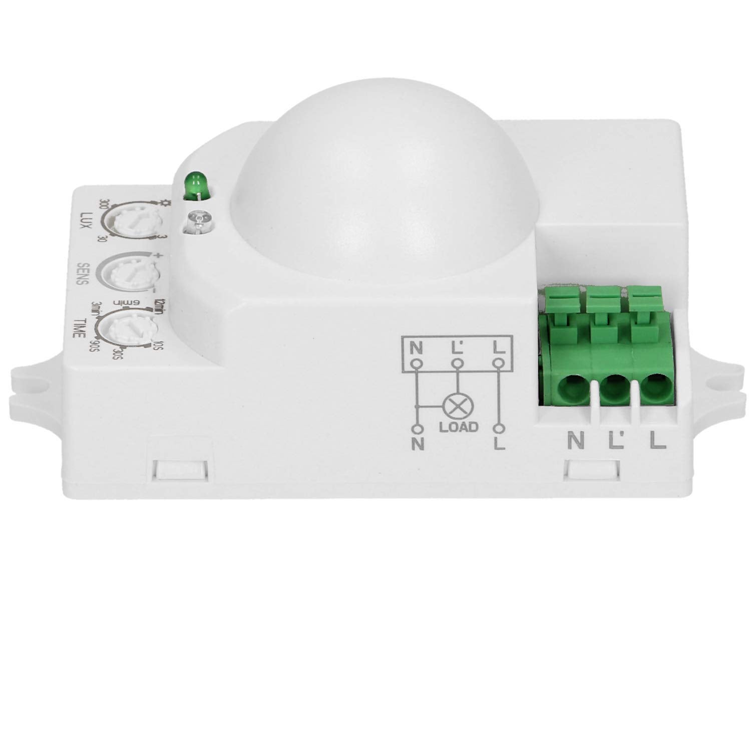ORNO OR- CR-208 Mini a microonde Sensore Movimento Interno a 360 gradi con sensore crepuscolare LED Compatibile - 2
