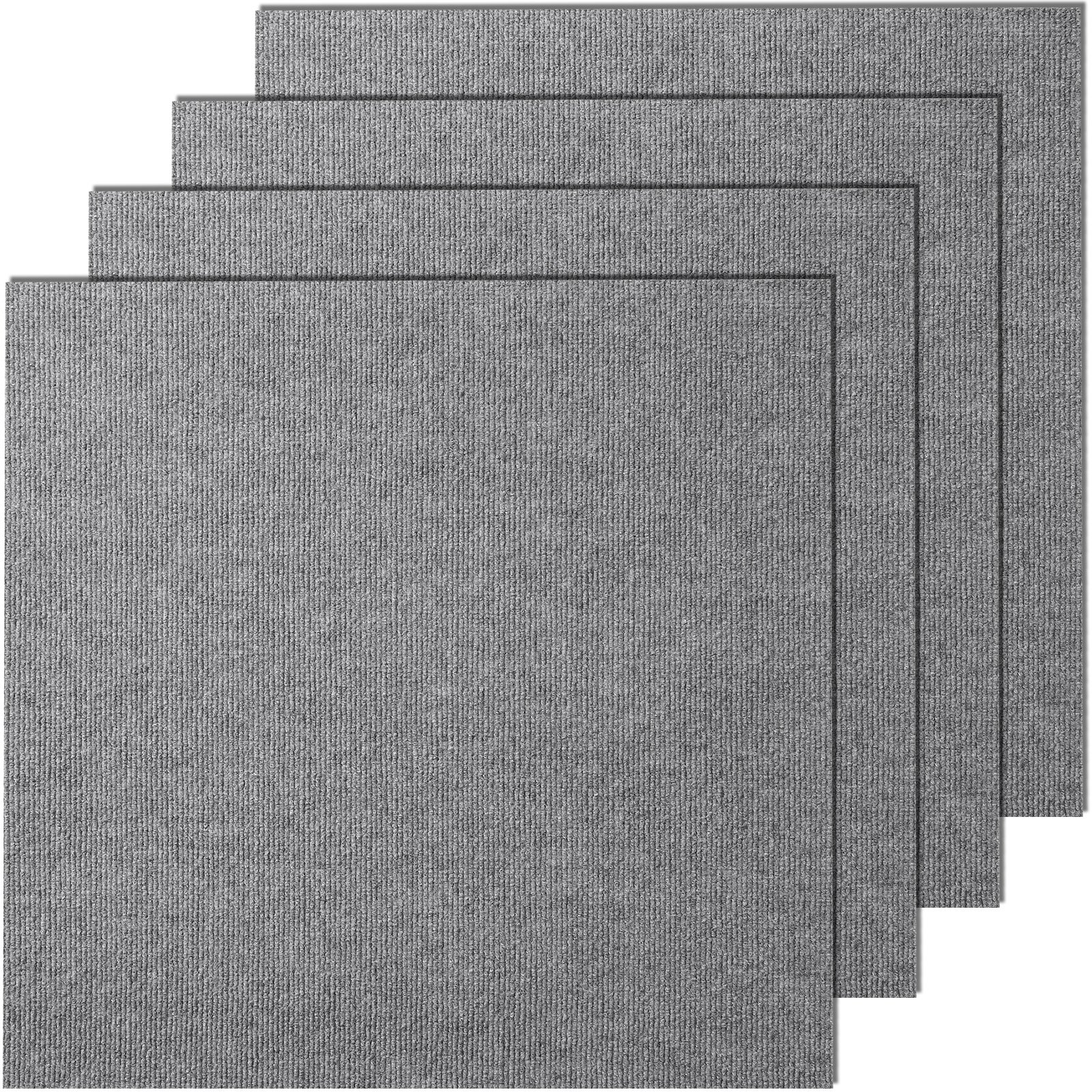 Płytki dywanowe Peel and Stick 24 "x 24" Samoprzylepne płytki podłogowe dywanowe Miękkie wyściełane płytki dywanowe Instalacja DIY do sypialni s VEVOR
