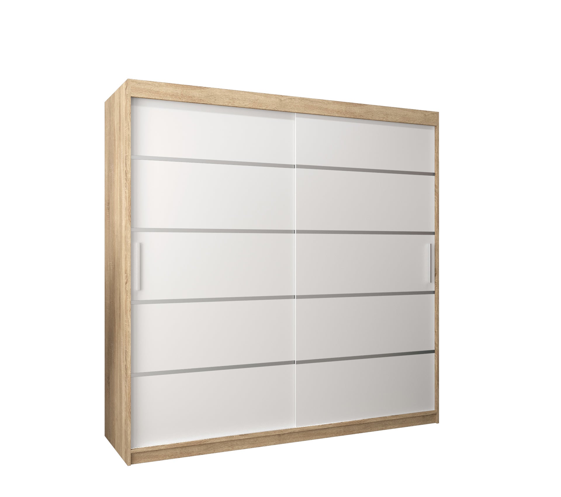 Szafa przesuwna garderoba Verona 1 250 x 62 x 200 cm Sonoma + Biały - Abiks Meble