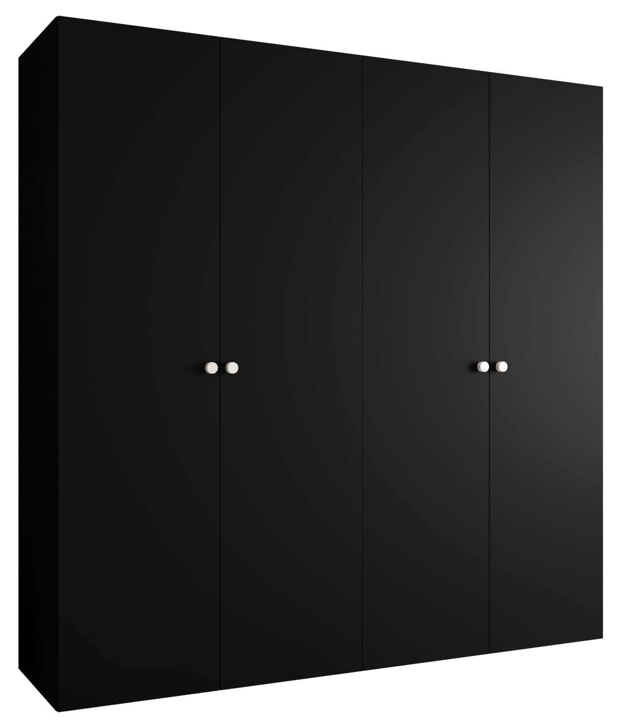 Szafa uchylna otwierana Parma 1 200 x 52 x 202 cm czarny + u. srebrny Abiks Meble