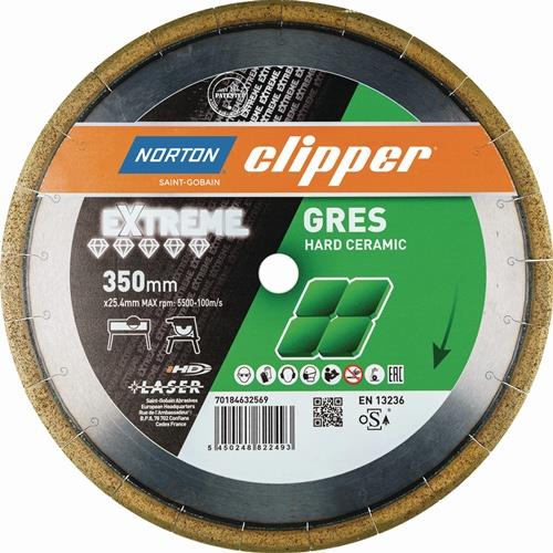 Tarcza diamentowa Extreme Gres D350mm Otwór25,4mm do przecinarek stołowych/maszyn do cięcia płytek