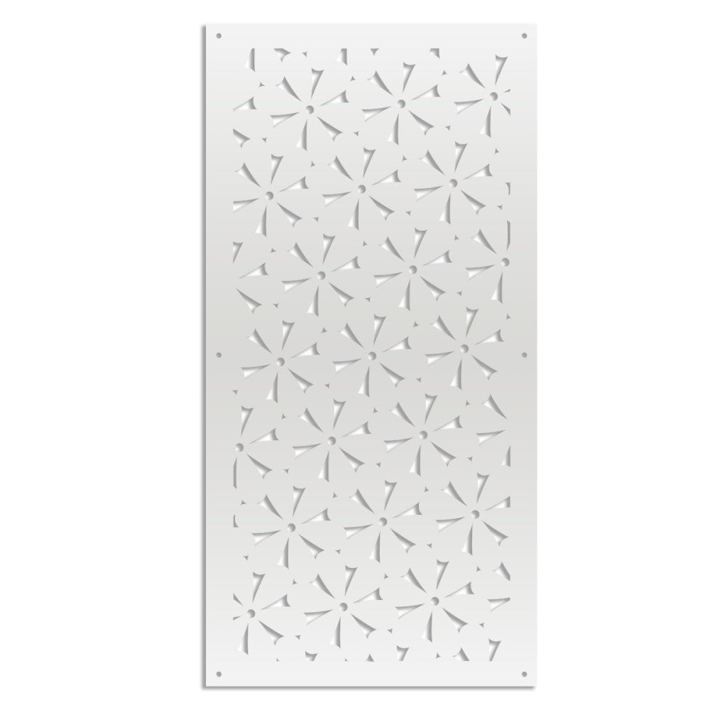 DAISY - Panel perforowany z PVC - Parasol przeciwsłoneczny - Rozmiar 47x94 cm - Grubość 1 cm - Kolor BIAŁY