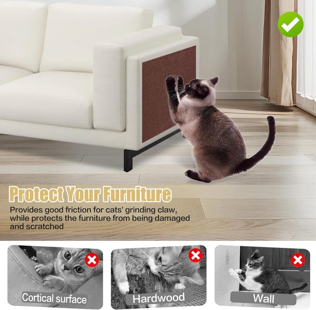 Tappetino Antigraffio Per Gatti - Autoadesivo, 40x100cm, Per Divano, Mobili, Parete - Foto 9