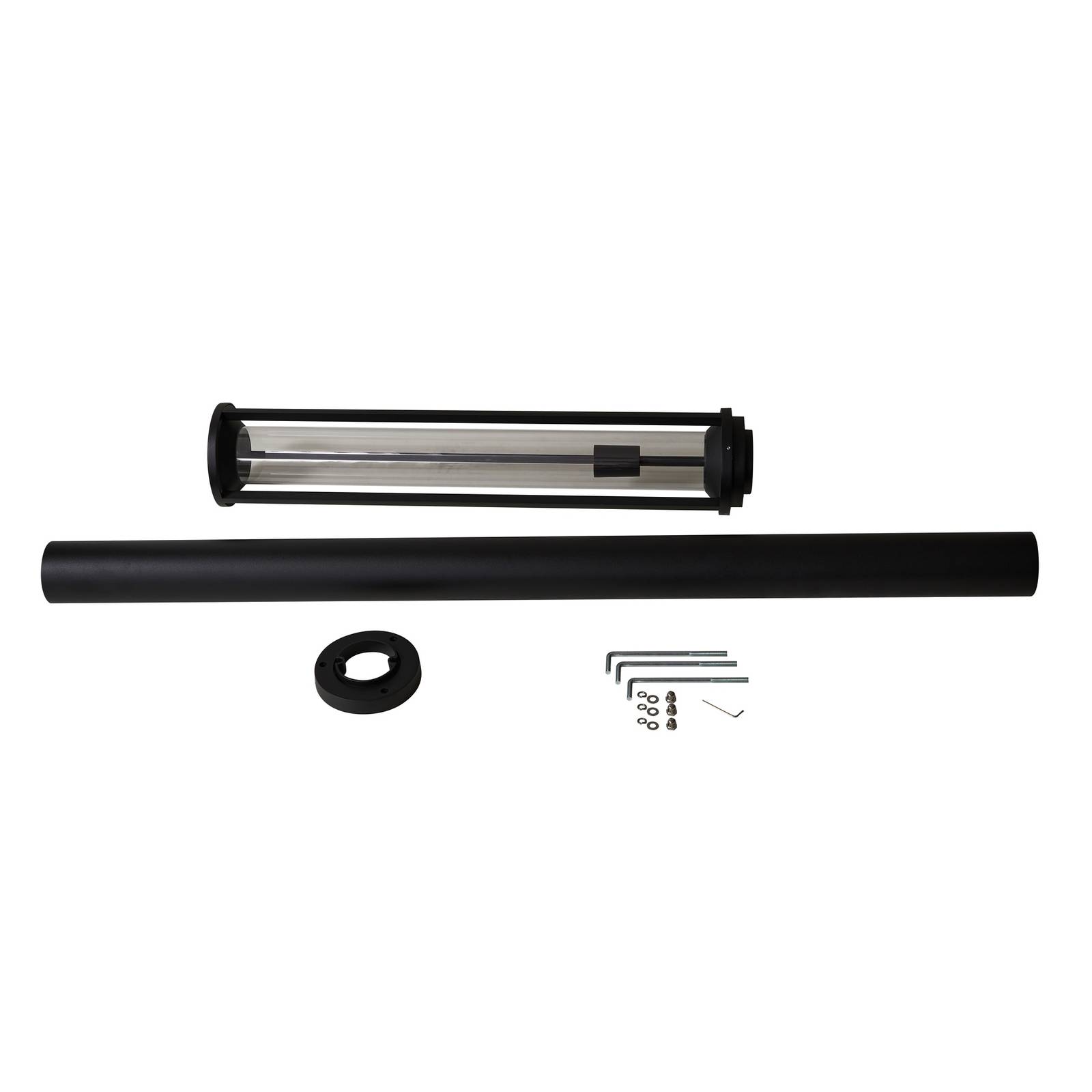 Lucande lampada da esterno Alivaro, nero, 220 cm, E27, IP65, Candelabro, lampada da esterni - 9