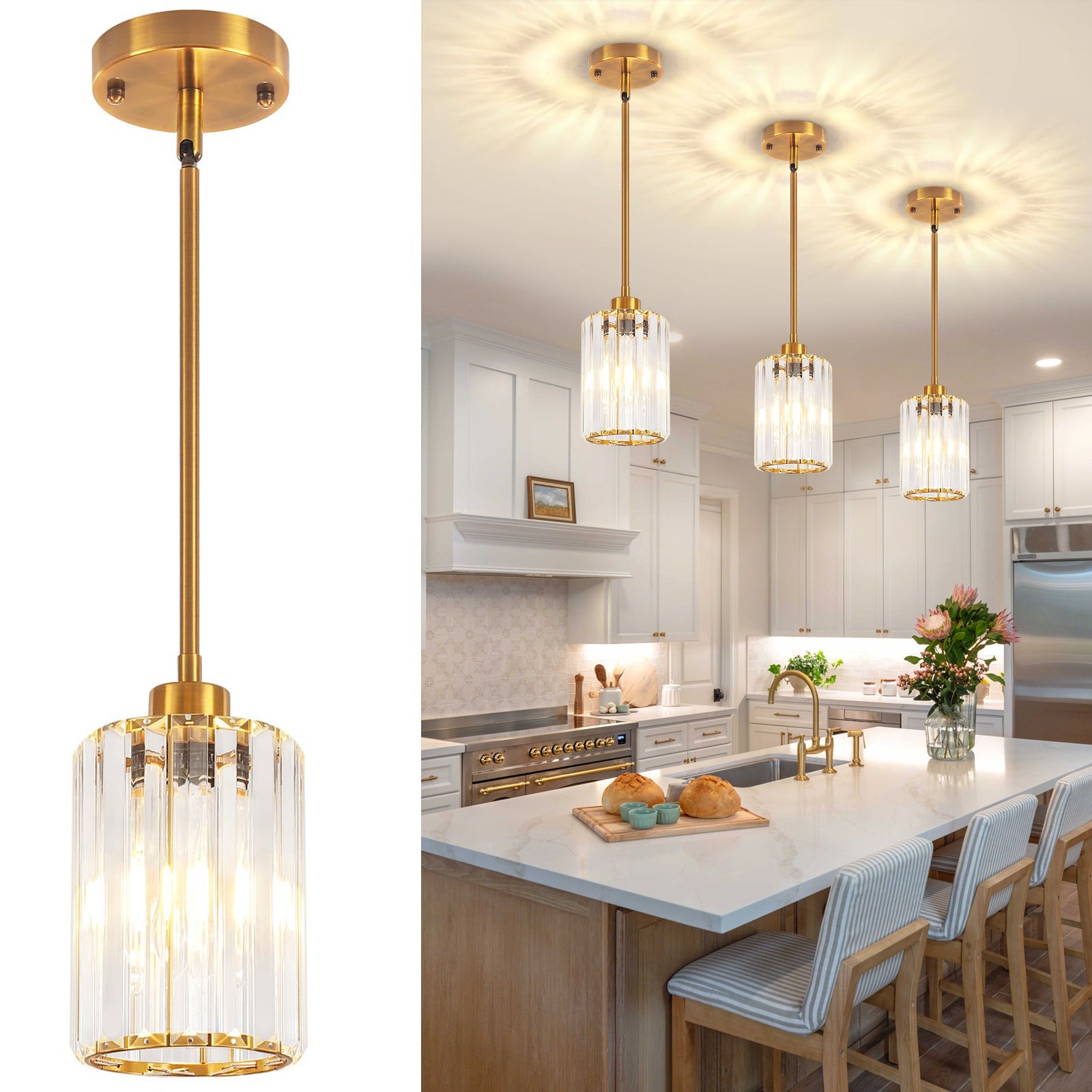 Lustre Suspension Holophane – 25 Cm, Idéal Cuisine Ou Couloir