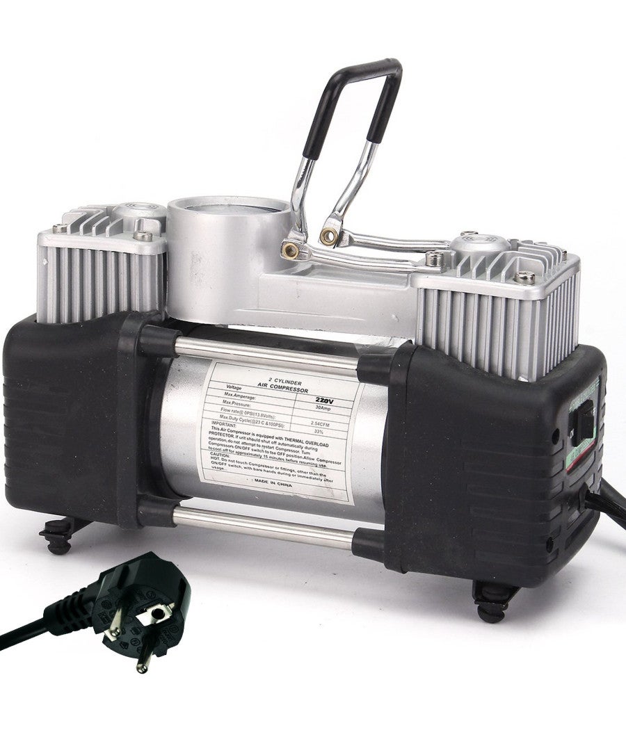 Compresseur 100 litres Zipper ZI-COM100-2V5 bi-cylindre en V livré avec