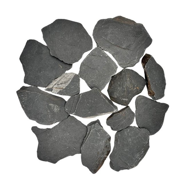 PACK 100kg Paillage Minéral Paillettes Ardoise Noire Ø 30/80 mm (4 Sacs x 25kg) - Livraison STANDARD