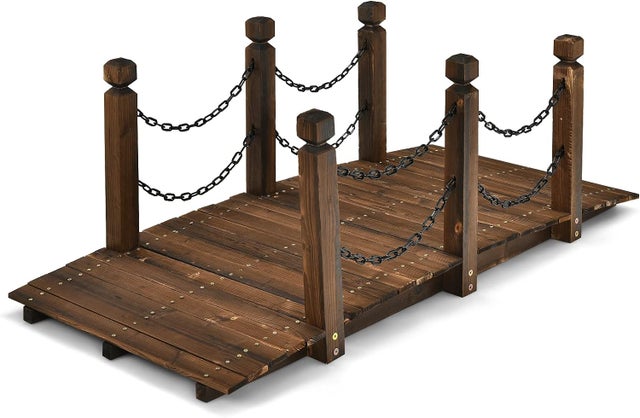 Pont En Bois Pour Mini Jardin Rayher – 10 X 4,5 Cm, Décoration Pour Terrarium, Jardin Miniature, DIY