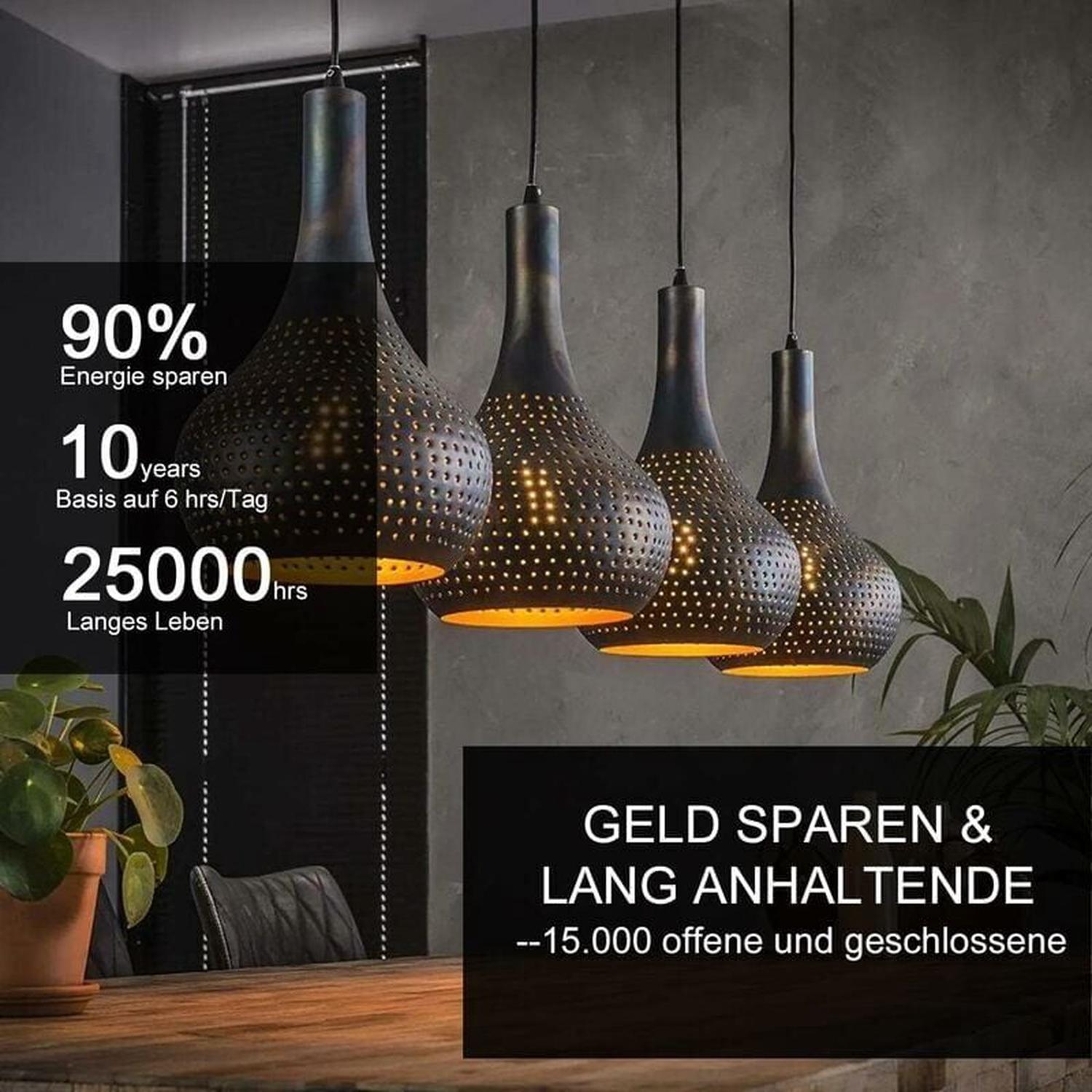 Ampoule LED E27 Vintage, Ampoule E27 Vintage Dimmable 4W G80,Ampoule Vintage E27 Blanc Chaud 2700K, Lampe de Table, Applique - 4 paquets - 4