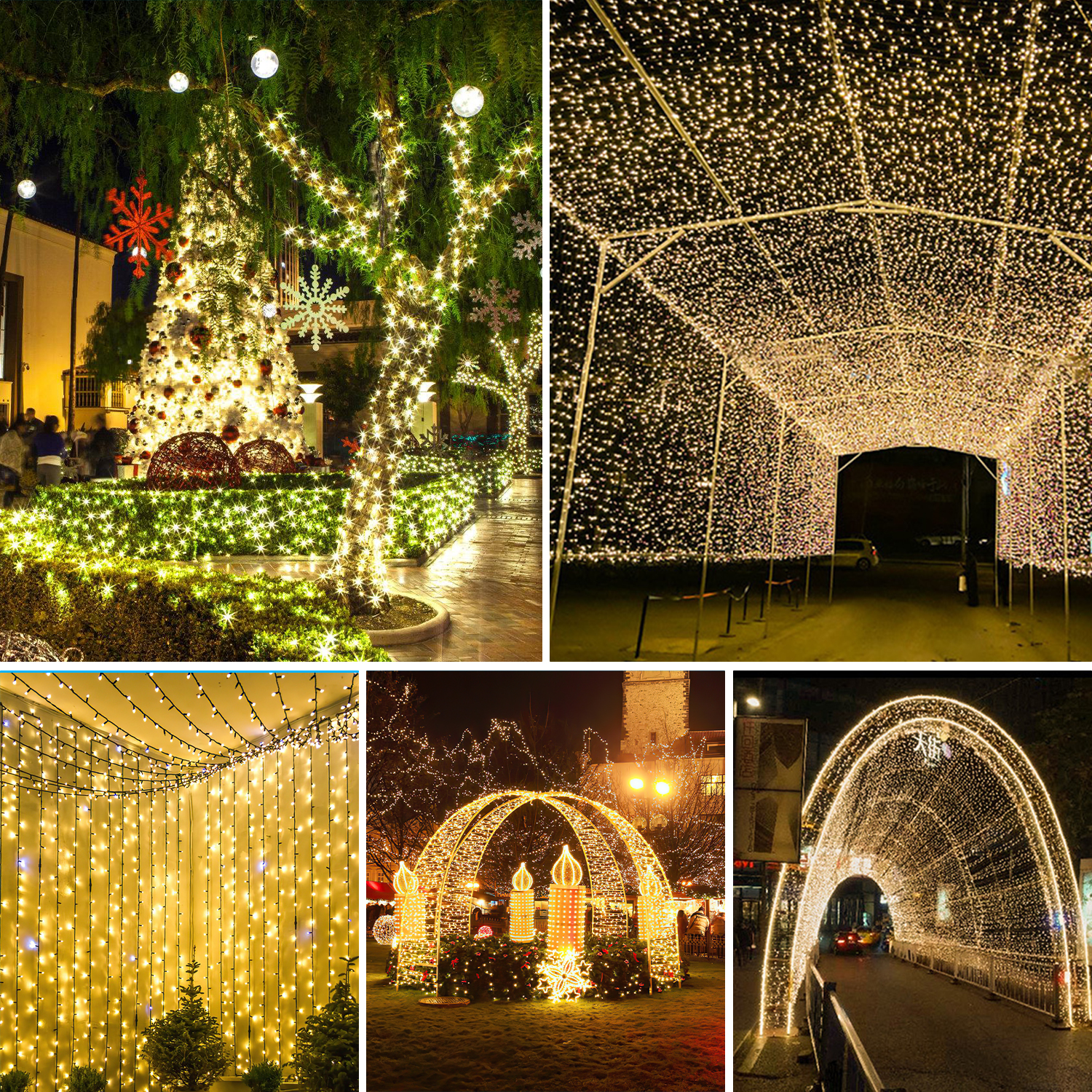 80M 800 LED Guirlande Lumineuse Solaire Extérieur Intérieur Carnaval Mariage Éclairage - IP44 Décoration de Noël pour Jardin anniversaire blanc chaud - 4